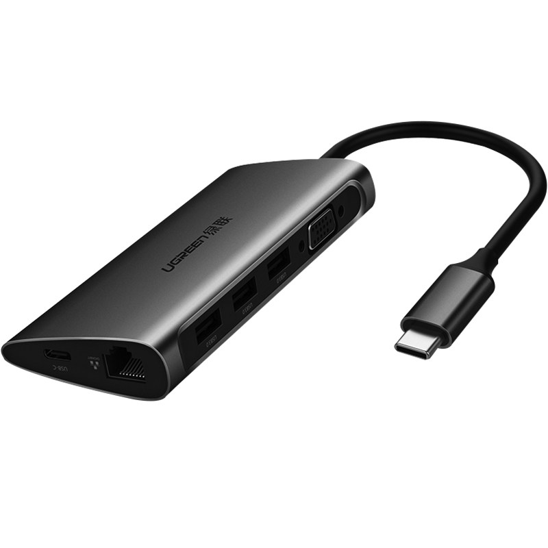 绿联Typec拓展坞扩展Macbook转换器USB分线器HUB集线器HDMI投屏4K笔记本电脑转接头雷电4网线多功能接口iPad