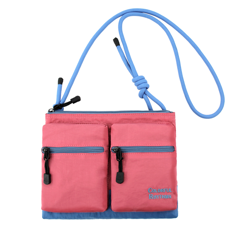 花间公主原创设计新品多彩律动系列时尚撞色单肩斜挎包轻便信封包