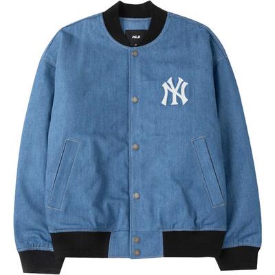 MLB男女复古牛仔外套运动服