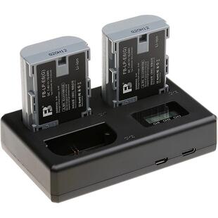 沣标相机电池LP-E6NH e6适用佳能EOS R5 R6 R7 5D4 6D 5D3 90D 80D 70D 6D2 60 5D2 5DSR 7D2单反E6N充电器