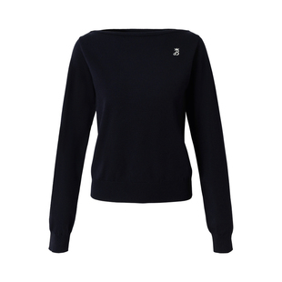 RPB BRAND 松弛感 斜肩露肩长袖慵懒廓形宽松卫衣针织衫毛衣女