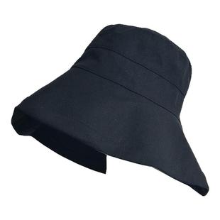 防晒帽女式夏季棉麻大檐折叠日本帽子防紫外线日式遮阳帽百搭时尚