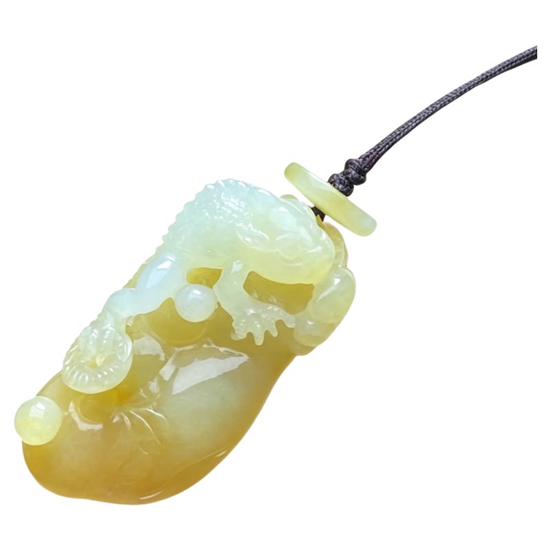 翠贵人冰糯种黄翡今非昔比吊坠