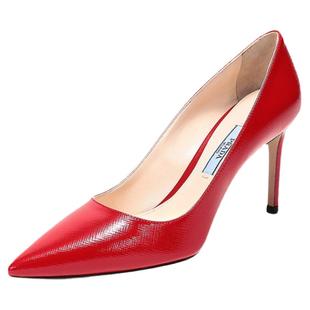 【甄品精选】Prada普拉达 女士皮革尖头高跟鞋 1I834I 3A9S F 085