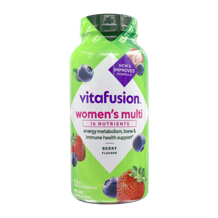 美国VitaFusion women's小熊糖女士综合维生素矿物质软糖220粒