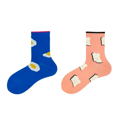 “吃早餐才酷”吐司鸡蛋袜子
