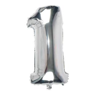 数字气球16寸金色儿童生日装饰宝宝周岁布置小号字母气球卡通