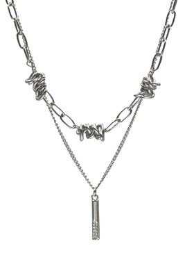 crivla双层叠口哨项链ins嘻哈