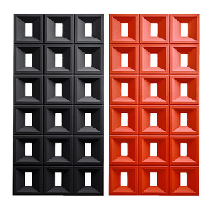 网红pu构件水泥空心砖隔断双面九宫格轻质发泡陶瓷镂空abs装饰墙