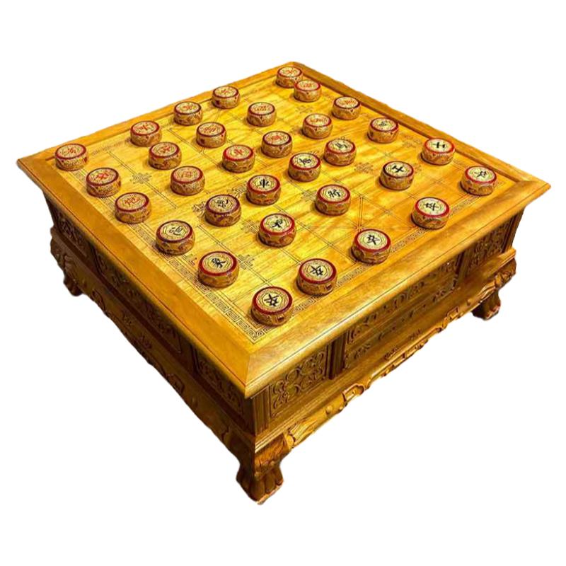 正宗金丝楠三用棋盘小叶桢楠象棋盘围棋盘茶盘多功能实木折叠成人