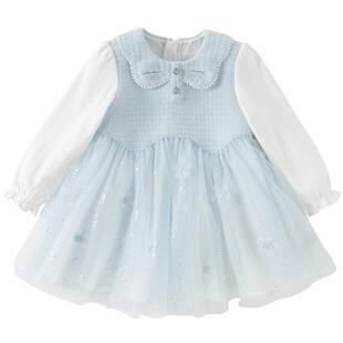 戴维贝拉女童小香风连衣裙春季新款儿童公主裙宝宝生日礼服裙子