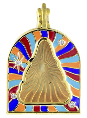 藏式纯银虹身嘎乌盒擦擦项坠吊坠