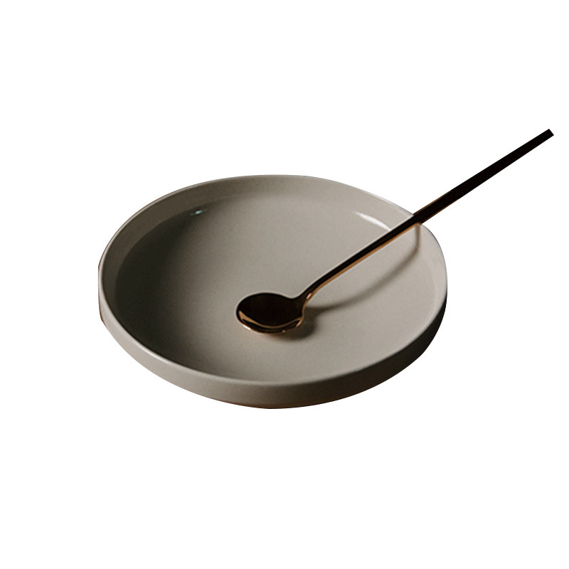 三分草木灰盘子碗组一人食餐具