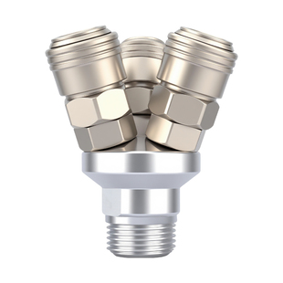 气动C式自锁快速接头气泵空压机气管快插SMY圆二通圆三通配件大全