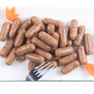 金猪仔一口黑椒肠 万丰香肠黑胡椒味台湾烤肠脆皮热狗烧烤食品