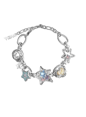 MASW麻秀复古五角星金属感手链