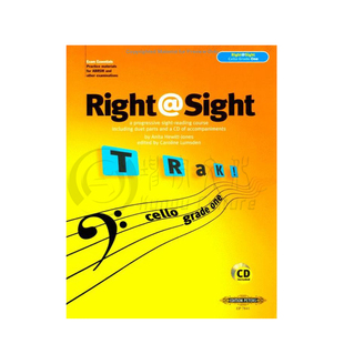大提琴渐进视奏教材 一级 卡罗琳 拉姆斯登 含CD 德国彼得斯原版进口乐谱Caroline Lumsden Right Sight Cello Grade1 EP7841