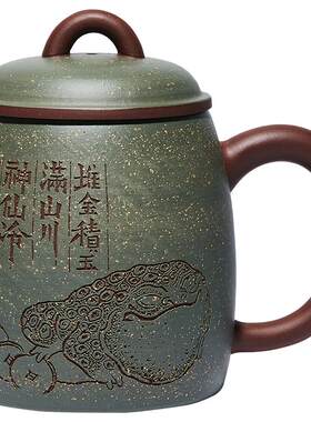 陈腐原矿双色粉浆匠心手工紫砂杯