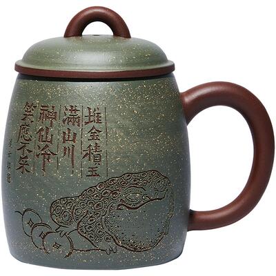 陈腐原矿双色粉浆匠心手工紫砂杯