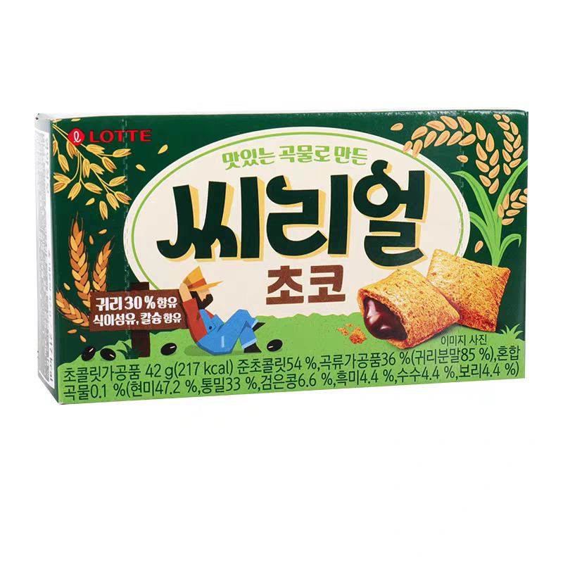 休闲食品韩国乐天粗粮夹心饼干