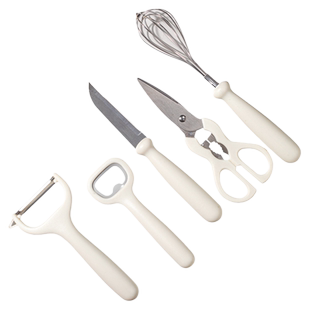 网红厨房小工具套装不锈钢打蛋器家用厨房神器剪刀削皮水果刀组合