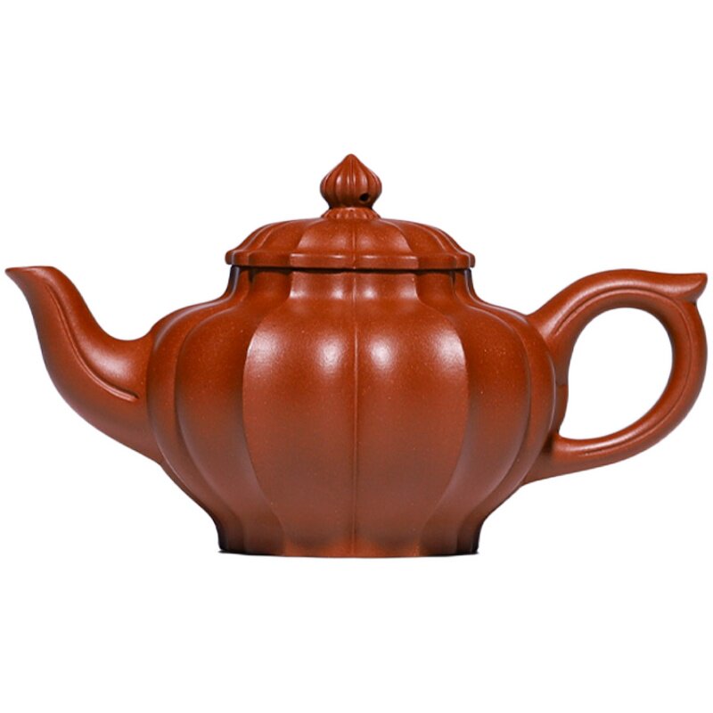 宜兴紫砂壶纯手工茶壶单壶家用紫砂泡茶壶原矿底槽清朱泥菱花笑樱
