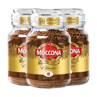 摩可纳Moccona黑咖啡100g*3瓶