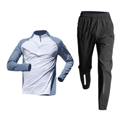 半拉链训练服男长袖速干衣骑行体育田径运动t恤上衣跑步健身衣服