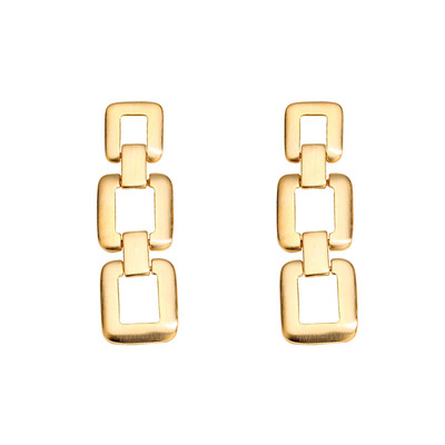 轻度欧美铜镀真金女拉丝工艺耳环