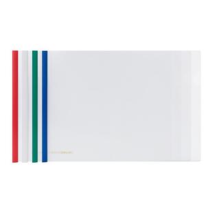 得力A4横版抽杆夹横式拉杆夹加厚文件夹透明试卷夹书夹透明资料夹学习档案夹大容量书皮夹子试卷夹办公用品