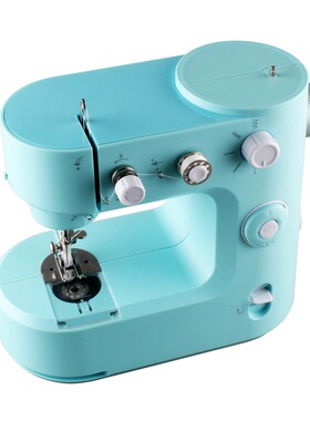 芳华新品FHSM-398多功能5线迹缝纫机迷你便携式锁边家用缝纫机