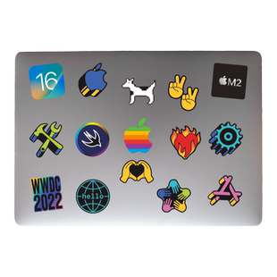 WWDC2022拟我表情苹果开发者大会贴纸适用苹果macbook ipad装饰遮瑕防水无痕