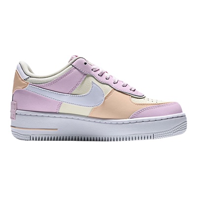耐克女鞋2026夏季AF1空军一号解构马卡龙粉白厚底板鞋 DZ1847-600