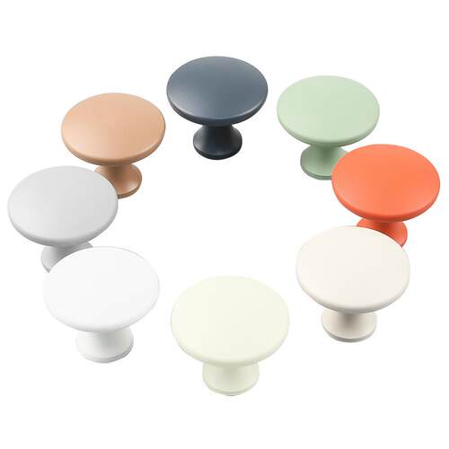 煊利白色抽屉拉手单孔圆形拉手柜子小拉手儿童衣柜门纽扣拉手把手