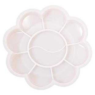 梅花型颜料调色盘学生美术用水彩水粉笔盒洗笔筒三线调色板小水桶