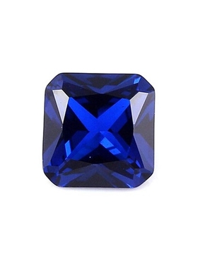 925银蓝宝石长方形戒指皇家镀