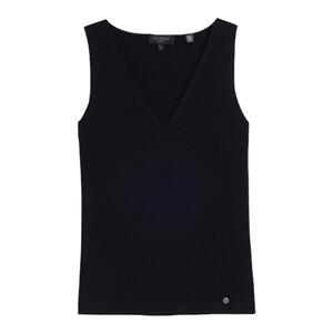 TED BAKER2024春夏新款女士纯色修身V领针织背心上衣270661