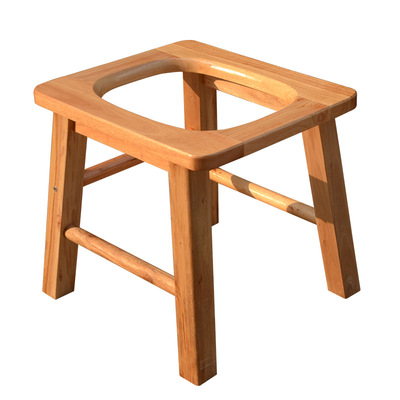 老人坐便椅卫生间防滑木质实木