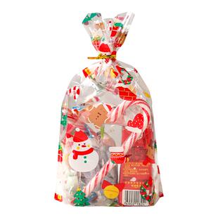 圣诞节平安夜苹果袋子可爱糖果饼干包装袋幼儿园生日透明礼物袋