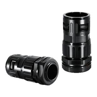 PA66双锁紧波纹管双固定接头双功能防水电缆格兰头软管内螺纹接头