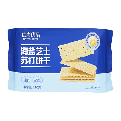优尚优品海盐芝士苏打饼干210g