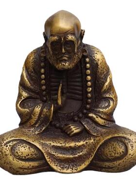 纯铜达摩祖师家居客厅禅意风佛像