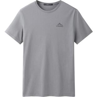 骆驼男装短袖三防T恤男户外凉感纯色潮流休闲圆领男士运动上衣夏