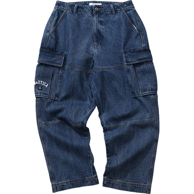 nauticawhitesail宽松牛仔裤