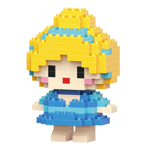 儿童微颗粒益智拼装小积木迷你卡通人偶摆件模型玩具男孩拼图礼物