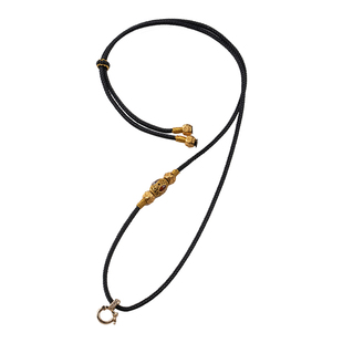 古法通用扣黄金平安锁编绳项链绳翡翠玉石吊坠挂绳挂脖中式毛衣链