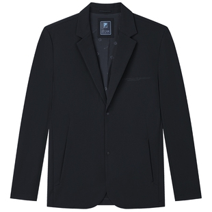 FILA 斐乐官方男士休闲西装2024冬新款时尚基础商务简约质感外套