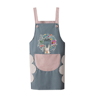 防水防油双肩围裙背带女时尚北欧风厨房做饭工作服大人围腰男定制