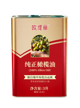 欧缇丽初榨纯正橄榄油3L礼盒装