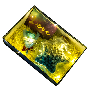 幸运星木塞许愿玻璃空瓶罐成品漂流五角星折纸条浪漫生日礼物女友